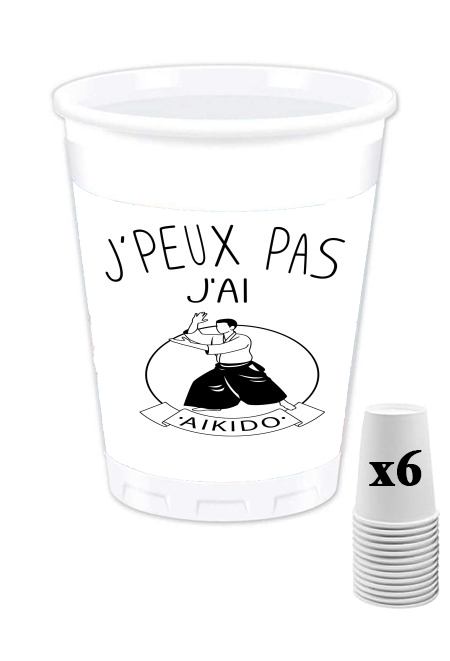 Pack de 6 Gobelets Je peux pas j'ai Aïkido