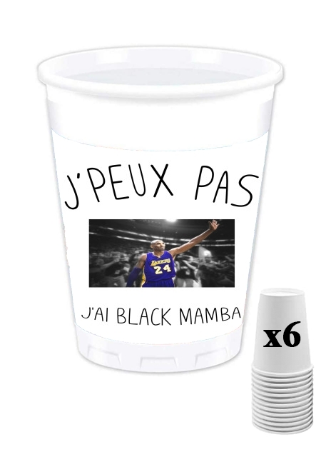 Pack de 6 Gobelets Je peux pas j'ai Black Mamba - Hommage Kobe Bryant