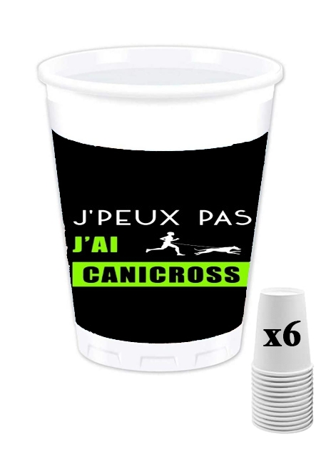 Pack de 6 Gobelets Je peux pas jai canicross