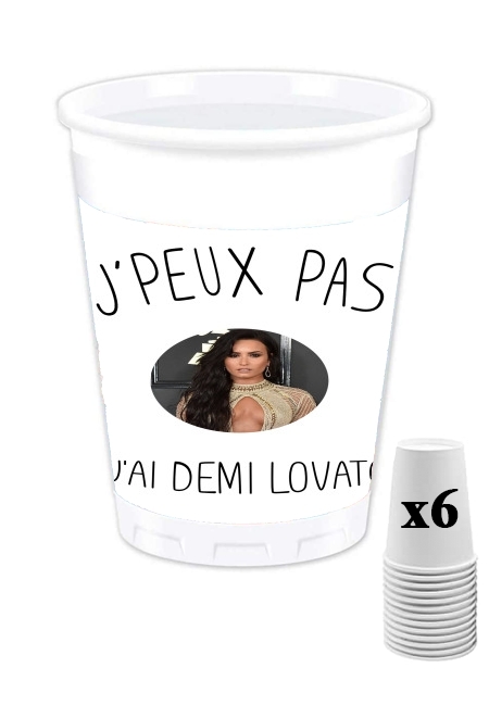 Pack de 6 Gobelets Je peux pas jai Demi Lovato