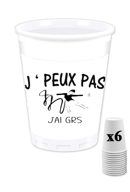 Pack de 6 Gobelets Je peux pas jai GRS