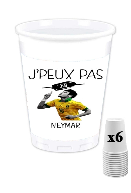 Pack de 6 Gobelets Je peux pas j'ai Neymar