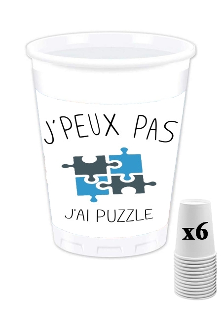 Pack de 6 Gobelets Je peux pas jai Puzzle