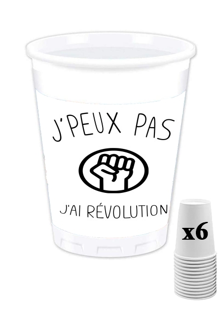 Pack de 6 Gobelets Je peux pas j'ai révolution