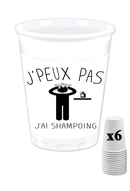 Pack de 6 Gobelets Je peux pas j'ai shampoing