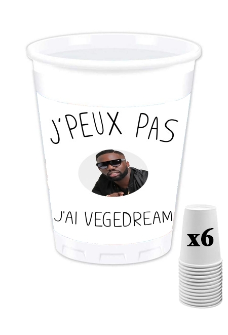 Pack de 6 Gobelets Je peux pas j'ai Vegedream