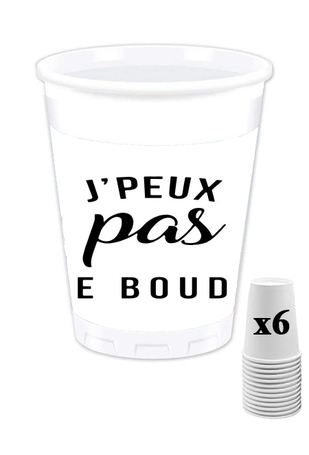 Pack de 6 Gobelets Je peux pas je boude