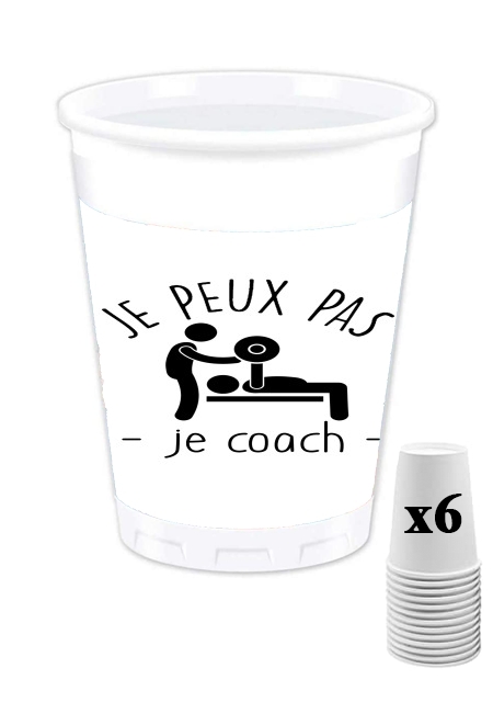 Pack de 6 Gobelets Je peux pas je coach