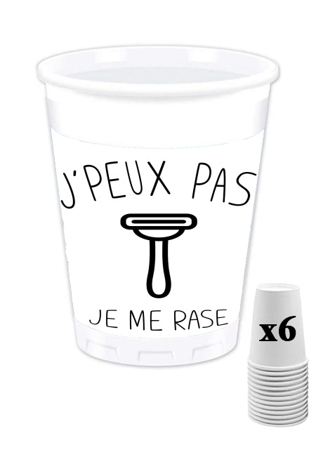 Pack de 6 Gobelets Je peux pas je me rase