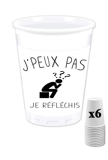 Pack de 6 Gobelets Je peux pas je réfléchis