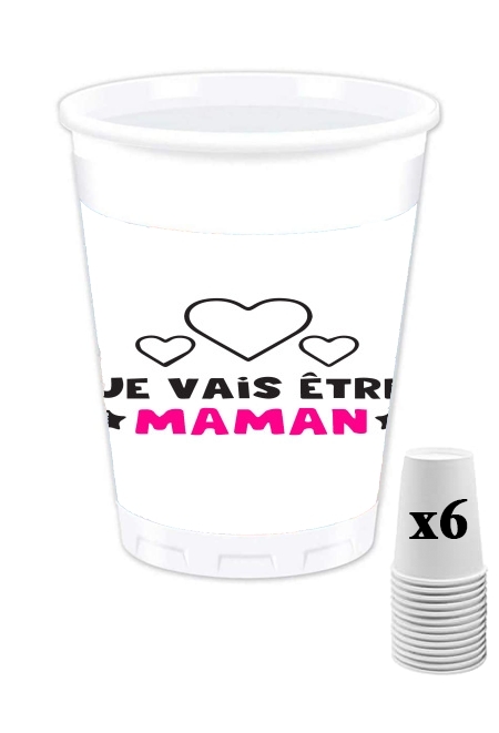 Pack de 6 Gobelets Je vais être maman