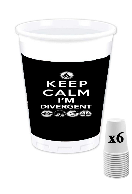 Pack de 6 Gobelets Keep Calm Divergent Faction