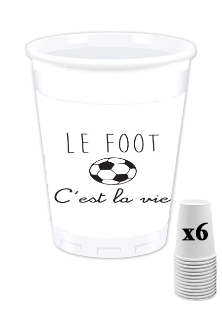 Pack de 6 Gobelets Le foot cest la vie