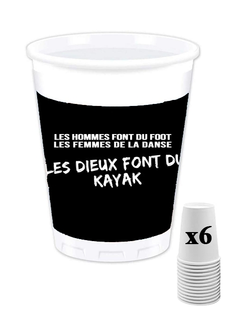 Pack de 6 Gobelets Les dieux font du Kayak