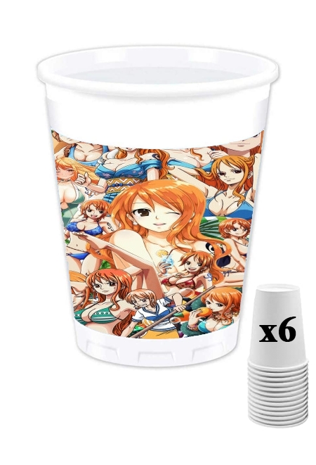 Pack de 6 Gobelets One Piece Nami