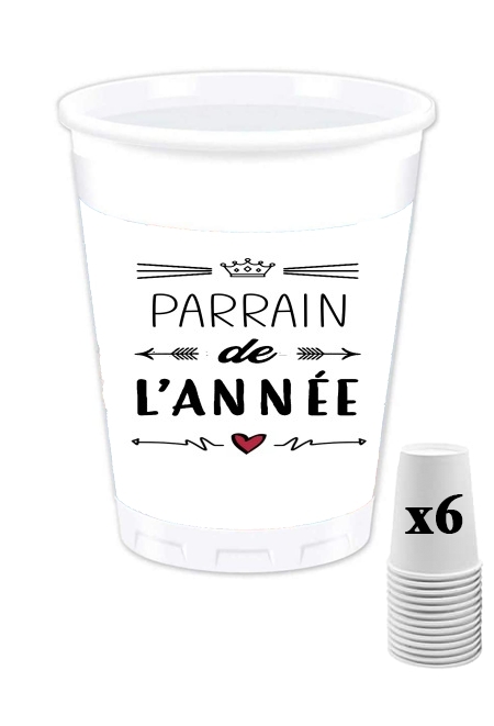 Pack de 6 Gobelets Parrain de lannee