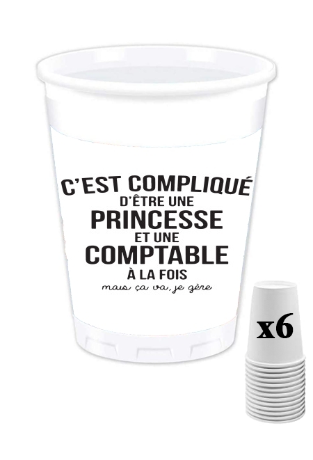 Pack de 6 Gobelets Princesse et comptable