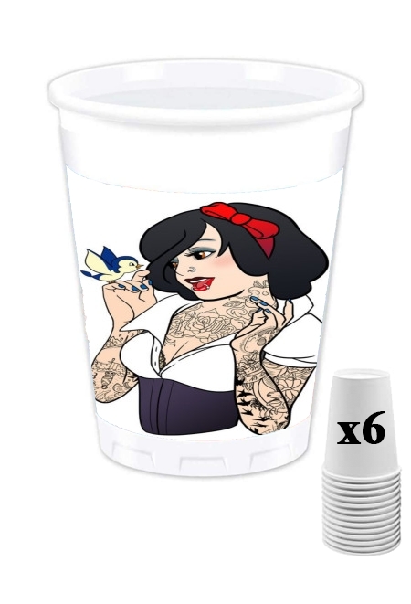 Pack de 6 Gobelets Snow White Tattoo Bird