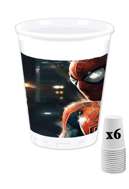 Pack de 6 Gobelets Spidey under rain