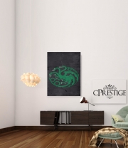 Poster Flag Dragon House Green