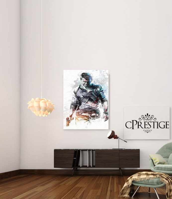 Poster Uncharted Nathan Drake Watercolor Art