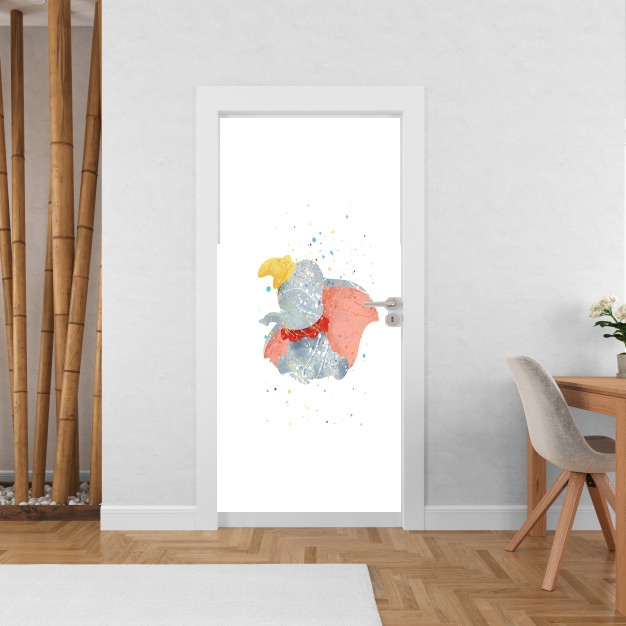 Poster de porte Dumbo Watercolor