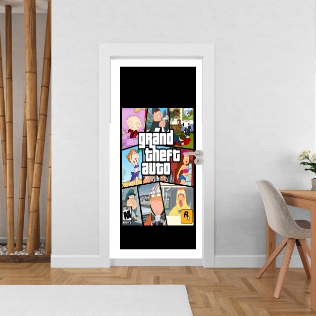 Poster de porte Family Guy mashup GTA