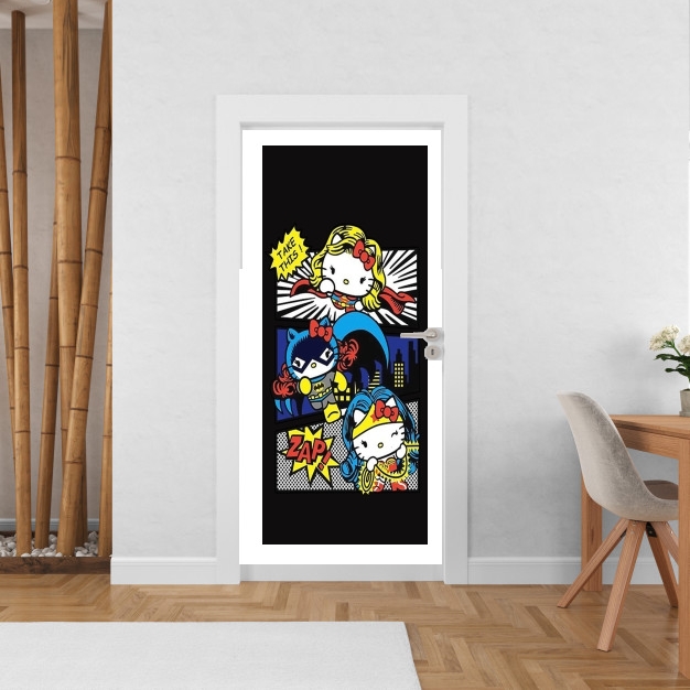 Poster de porte Hello Kitty X Heroes