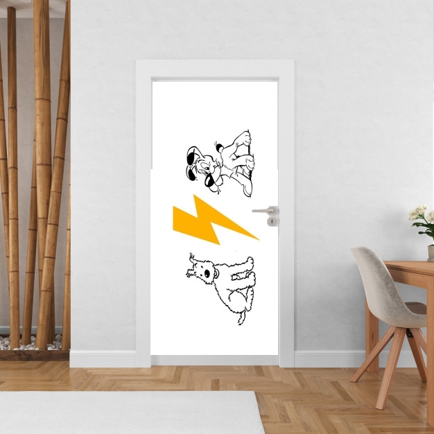 Poster de porte Idefix Versus Milou