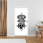 Poster de porte Je vais être Papy - Idée cadeau naissance - Annonce grand père