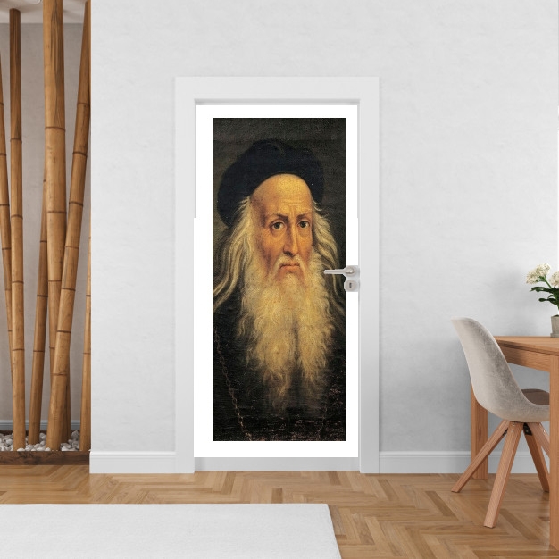 Poster de porte leonard de vinci portrait