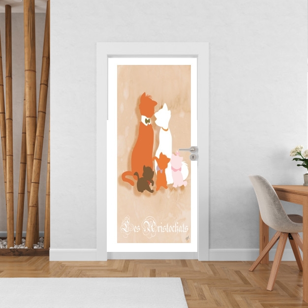 Poster de porte Les aristochats minimalist art