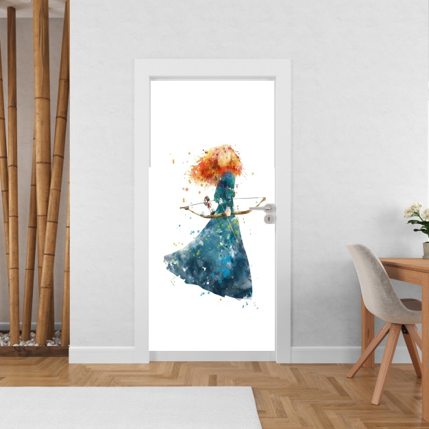 Poster de porte Merida Watercolor