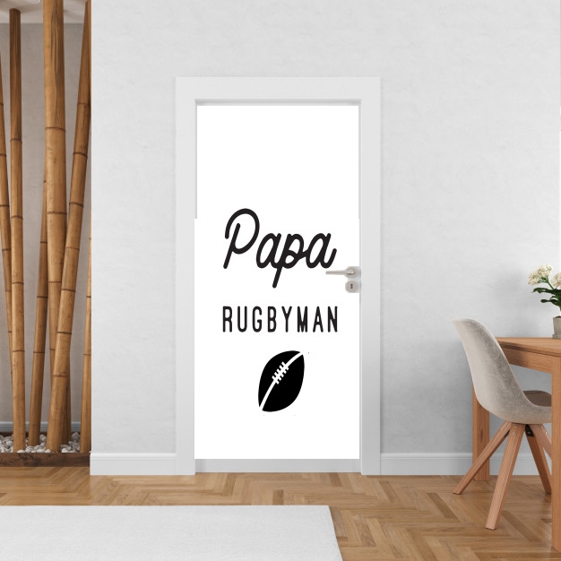 Poster de porte Papa Rugbyman