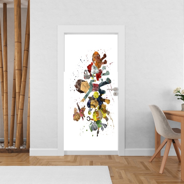 Poster de porte Paw Patrol Watercolor Art