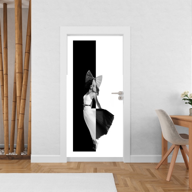 Poster de porte Sia Black And White