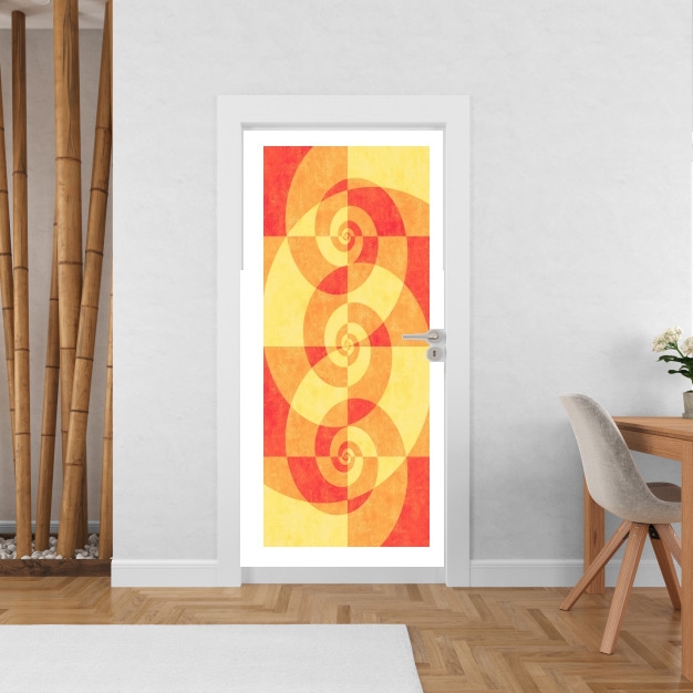 Poster de porte SPIRAL ORANGE