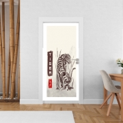 Poster de porte Tiger Japan Watercolor Art