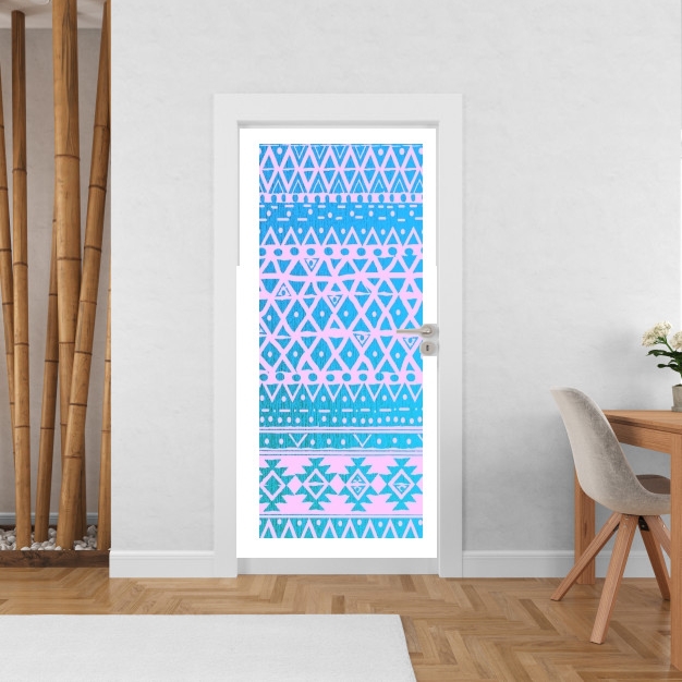 Poster de porte TRIBAL AQUAMARINE