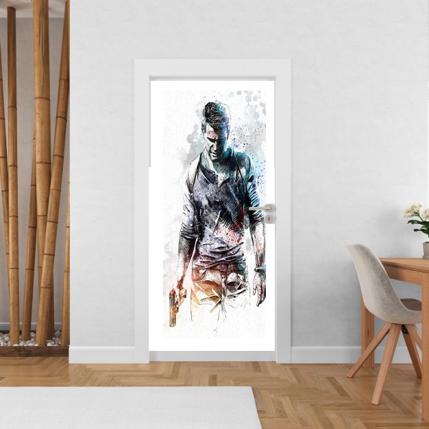 Poster de porte Uncharted Nathan Drake Watercolor Art