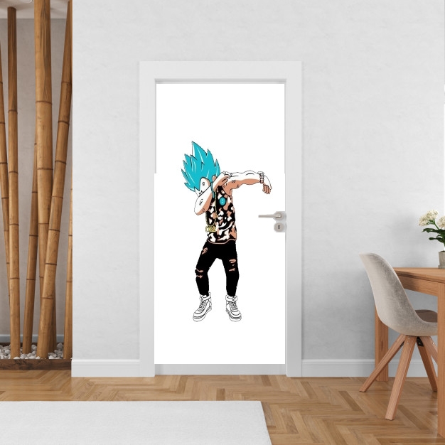 Poster de porte Vegeta Sayian God Dab