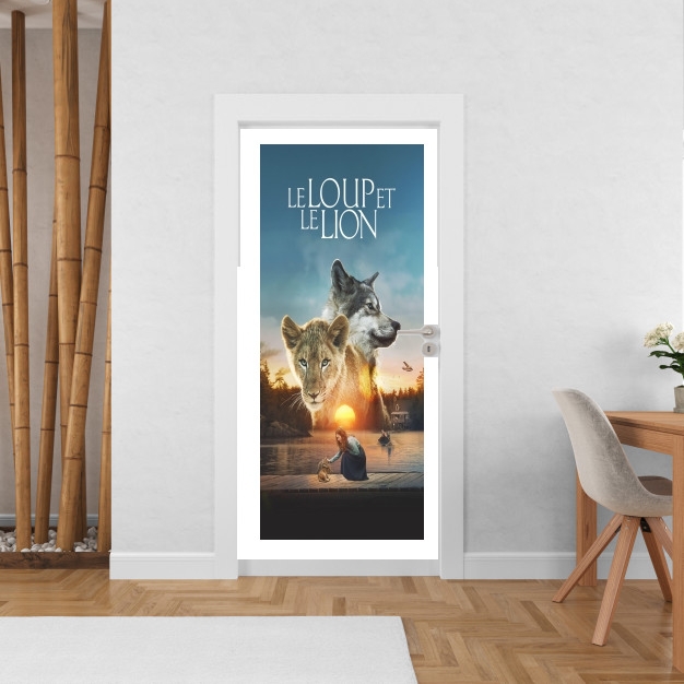 Poster de porte Le loup et le lion