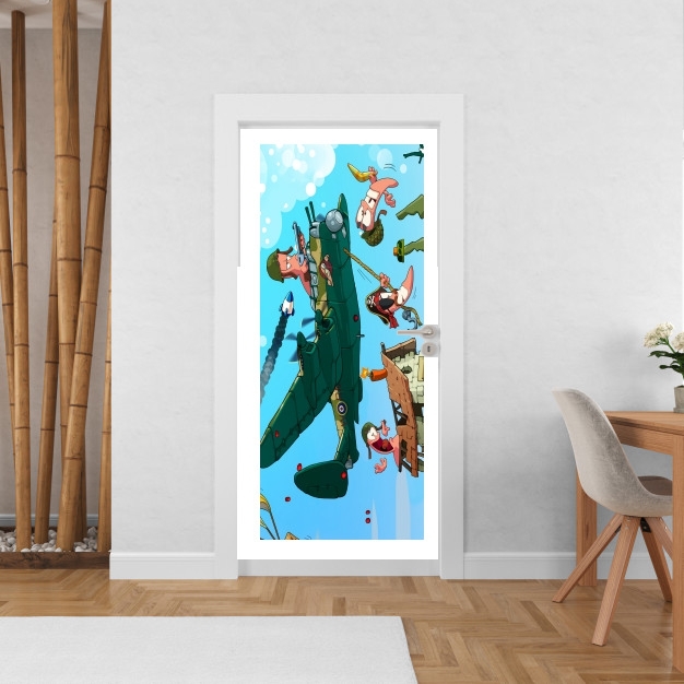 Poster de porte Worms Art Fan Gamer