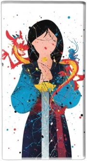 Batterie nomade de secours universelle 5000 mAh Mulan Princess Watercolor Decor