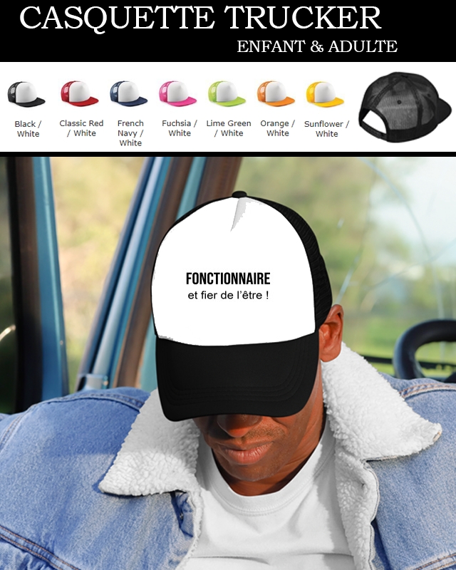 Casquette Snapback Originale Fonctionnaire et fier de l'être