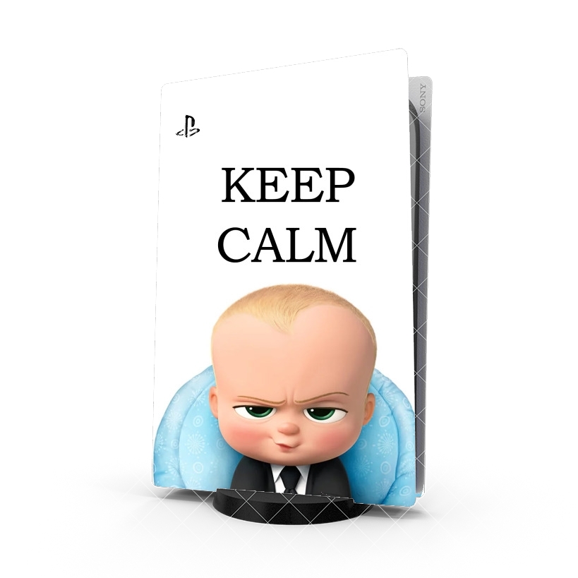 Autocollant Playstation 5 - Skin adhésif PS5 Baby Boss Keep CALM