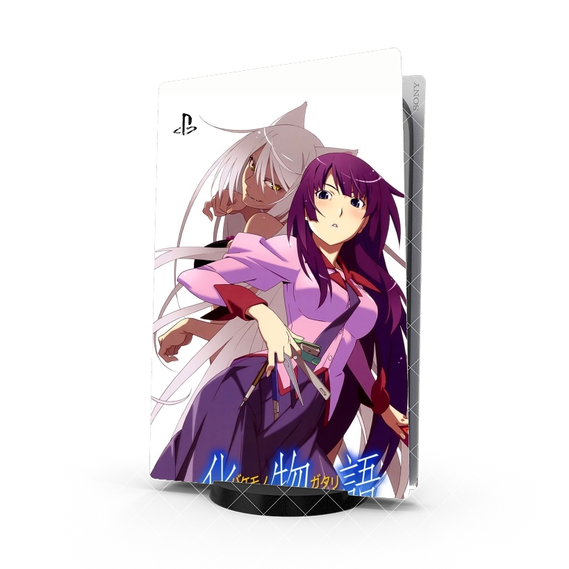 Autocollant Playstation 5 - Skin adhésif PS5 bakemonogatari