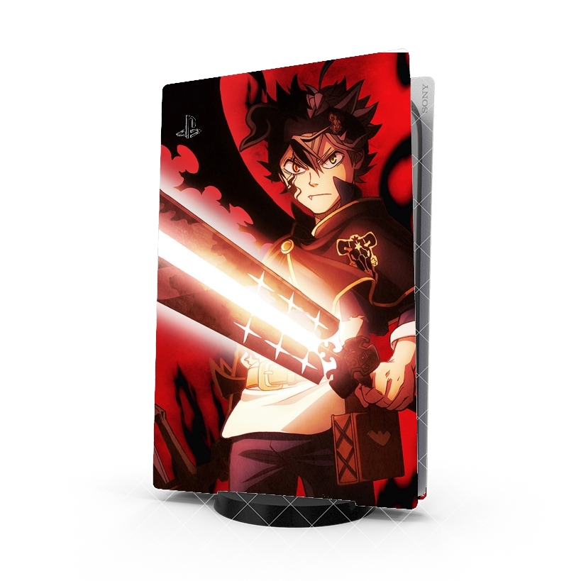 Autocollant Playstation 5 - Skin adhésif PS5 Black Clover Asta The Demon