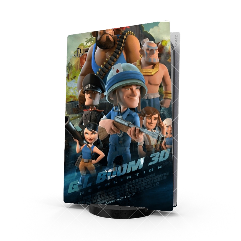 Autocollant Playstation 5 - Skin adhésif PS5 Boom Beach Fan Art