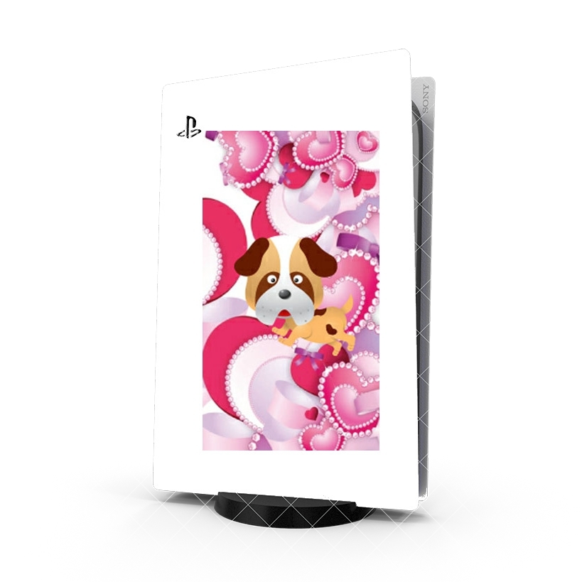 Autocollant Playstation 5 - Skin adhésif PS5 Chien Kawai